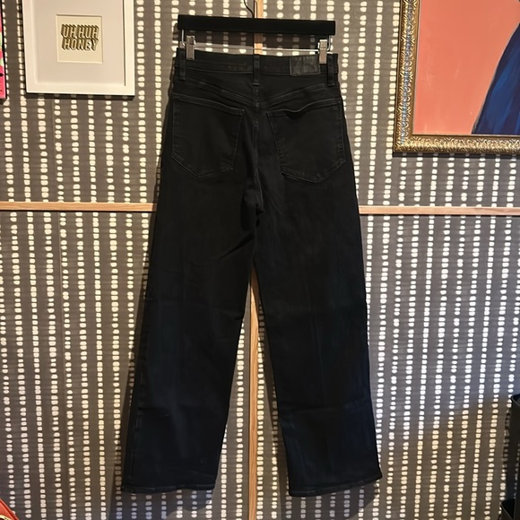 Madewell The Perfect Vintage Black Wide-Leg Jeans Size 28 - Picture 9 of 12